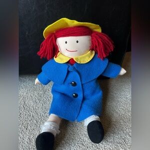 EDEN Madeline Doll 1994 Eden Rag Yellow Hat Blue Coat 15" RARE